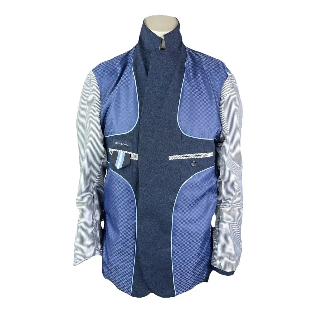 Tailorbyrd Collection Blazer Men 40R Birdseye Sport Jacket Stretch NWoT
